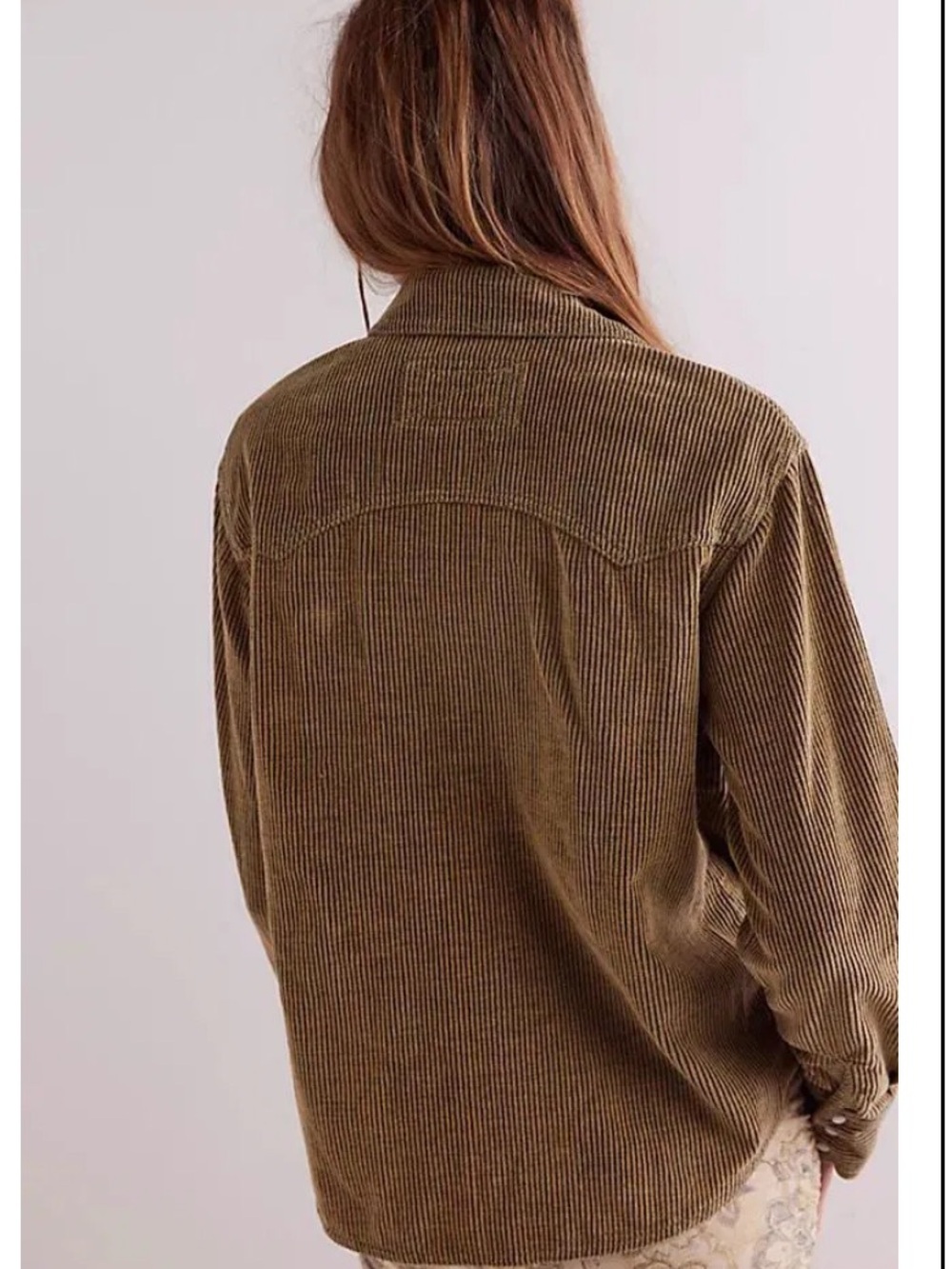 Factory Sample Hideaway Cord Shirt Style Corduroy Shacket NWOT - Picture 2 of 7